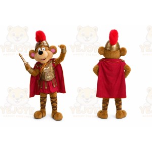 Brown Roman Soldier Monkey Mascot Costume for Events and Promotions