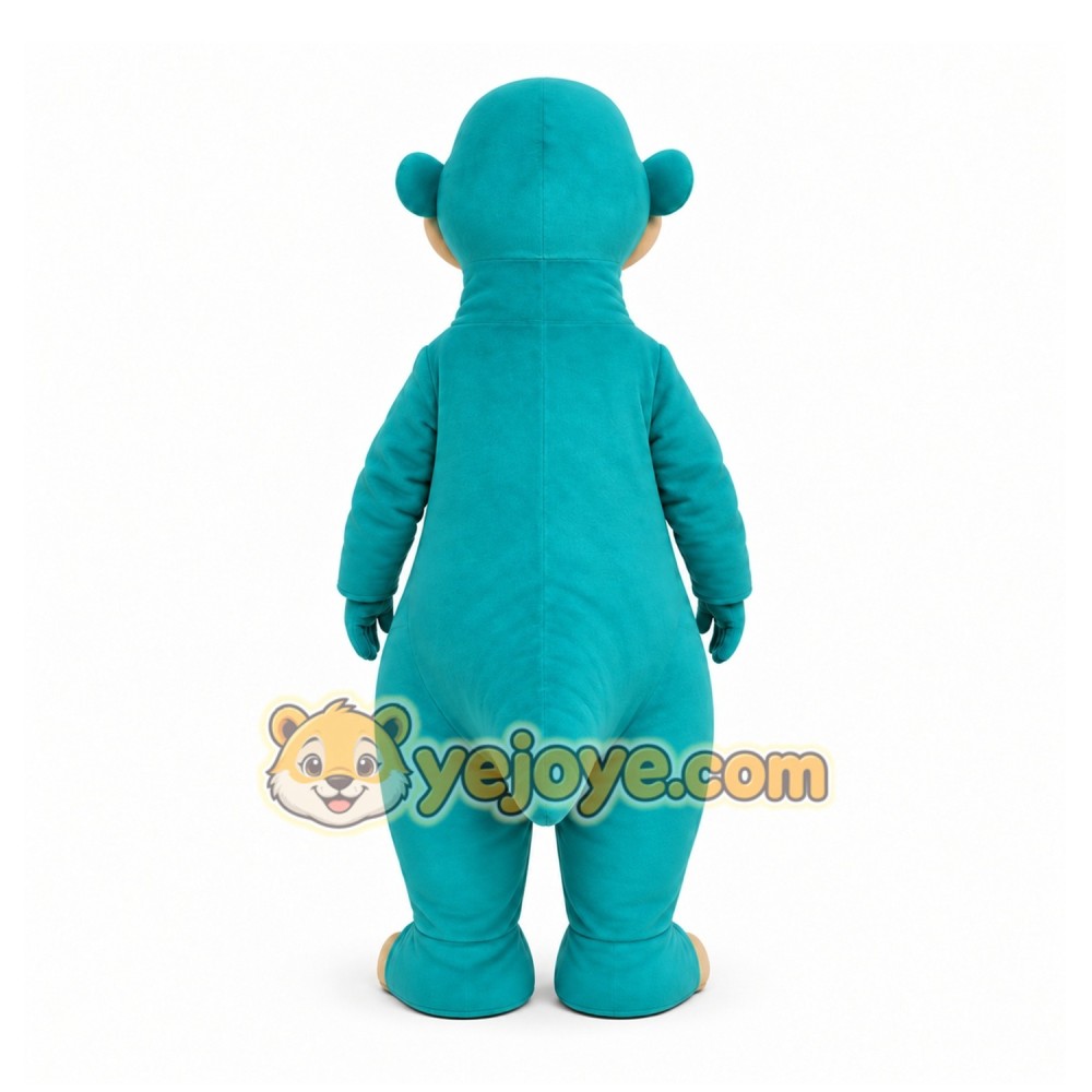 Teal Dinosaur Mascot Costume for Children's Events Teal Dinosaur Mascot Costume for Children's Events