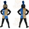 Blue Knight Mascot Costume for School Events