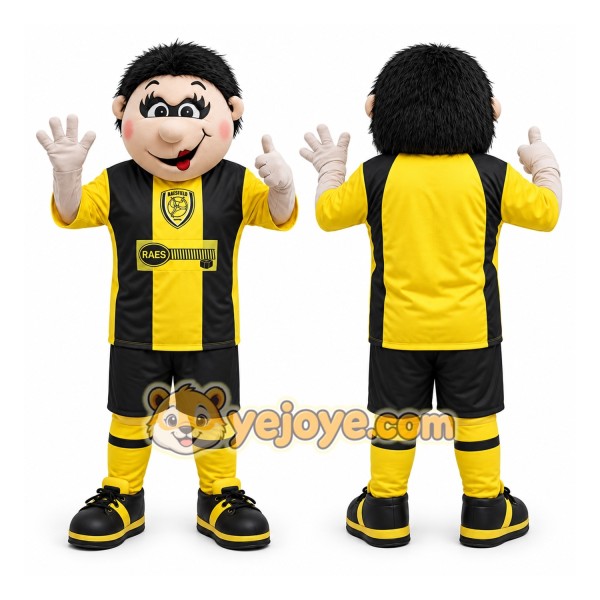 Yellow Boy Mascot Costume for Sports Events