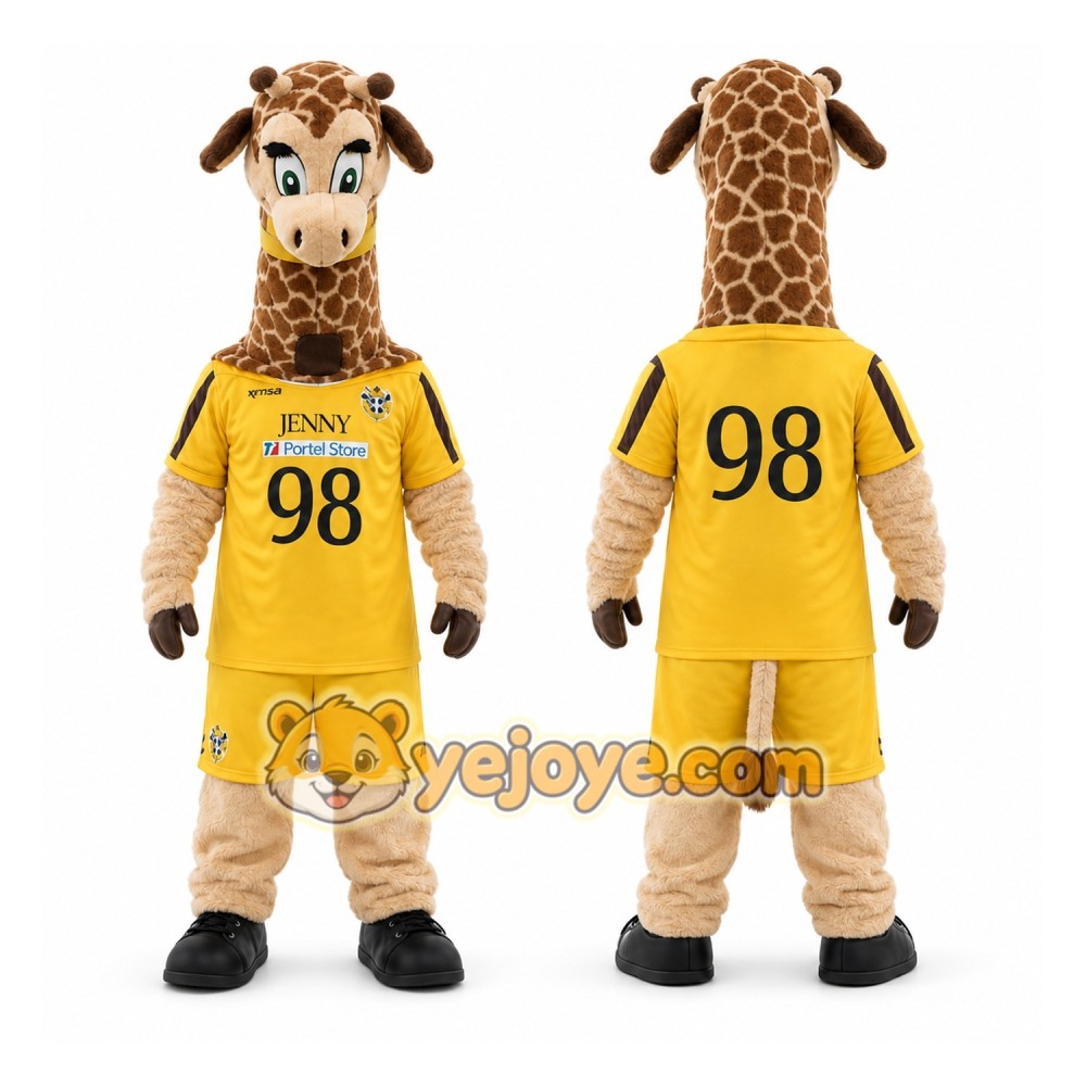 Yellow Giraffe Mascot Costume for Sports Events Yellow Giraffe Mascot Costume for Sports Events