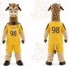 Yellow Giraffe Mascot Costume for Sports Events