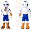 White Soccer Player Mascot Costume for Sports Events