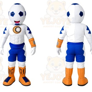 White Soccer Player Mascot Costume for Sports Events