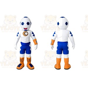 White Soccer Player Mascot Costume for Sports Events