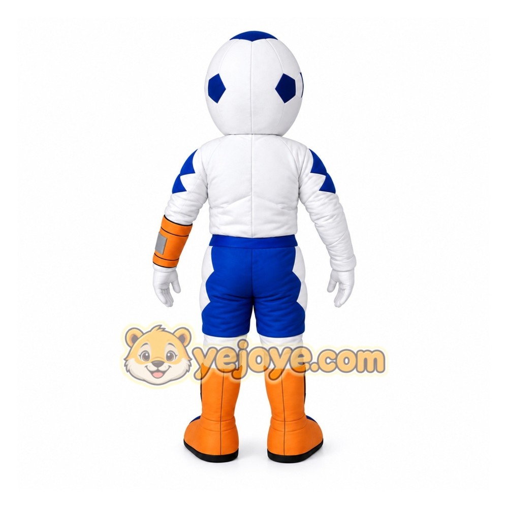 White Soccer Player Mascot Costume for Sports Events White Soccer Player Mascot Costume for Sports Events
