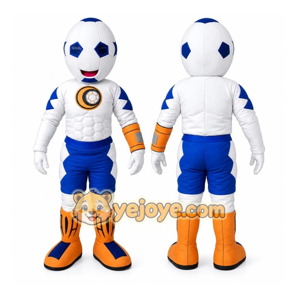 White Soccer Player Mascot Costume for Sports Events