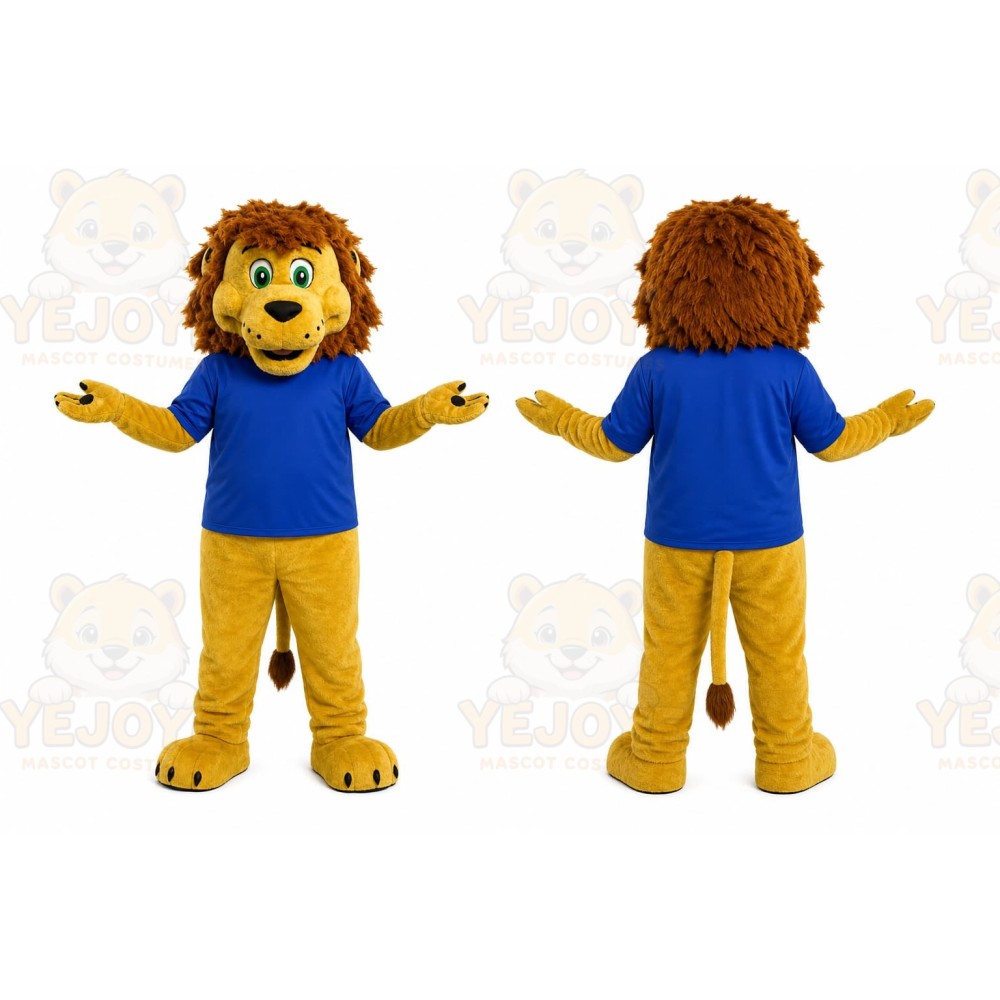 Yellow Lion Mascot Costume for Children's Events