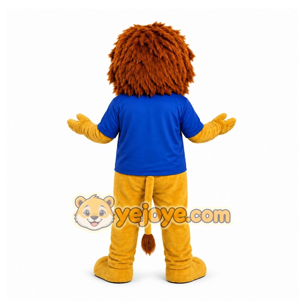 Yellow Lion Mascot Costume for Children's Events