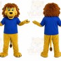 Yellow Lion Mascot Costume for Children's Events