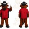 Brown Bull Mascot Costume for Sports Events
