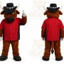 Brown Bull Mascot Costume for Sports Events