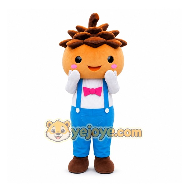 Orange Pinecone Character Mascot Costume for Events and Promotions Orange Pinecone Character Mascot Costume for Events and Promotions
