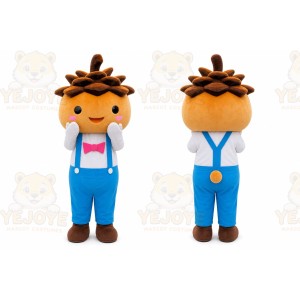 Orange Pinecone Character Mascot Costume for Events and Promotions