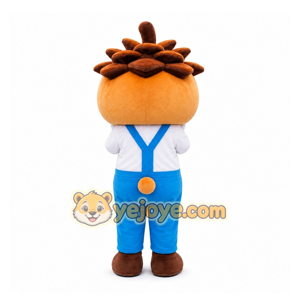 Orange Pinecone Character Mascot Costume for Events and Promotions Orange Pinecone Character Mascot Costume for Events and Promotions