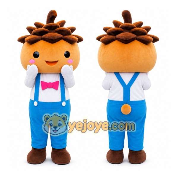 Orange Pinecone Character Mascot Costume for Events and Promotions