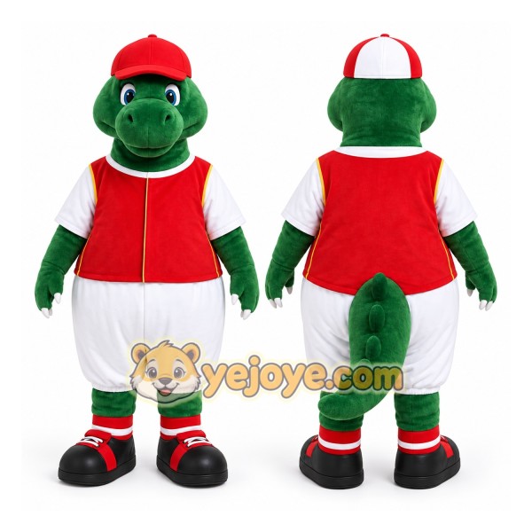 Green Dinosaur Mascot Costume for Children's Events