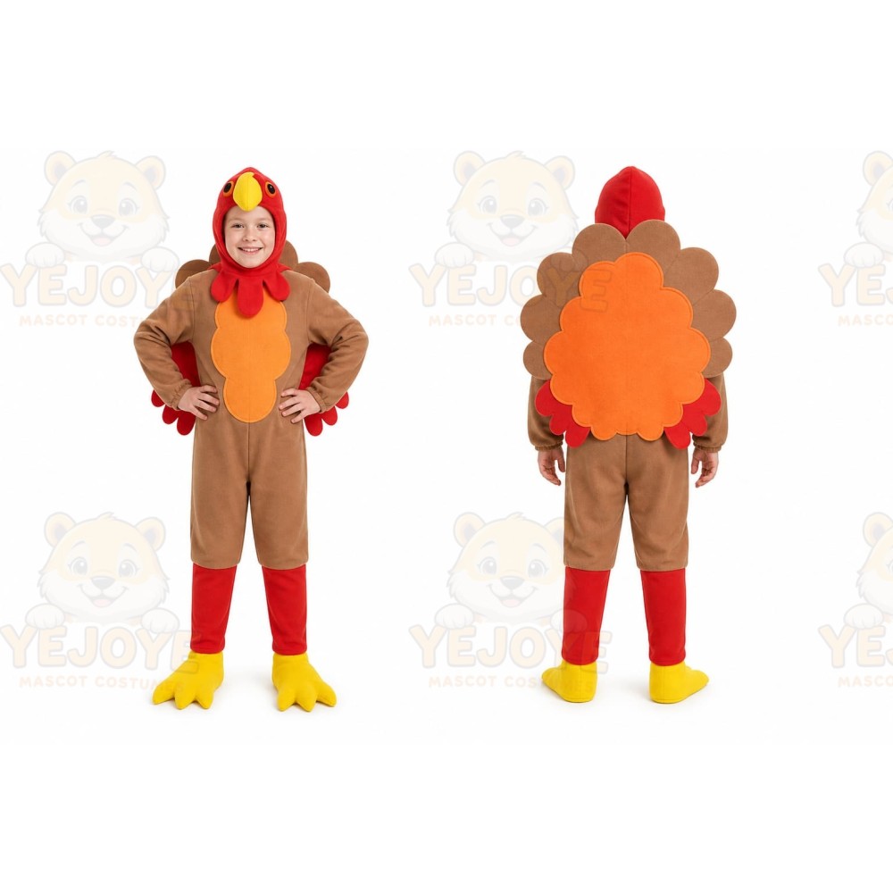 Brown Turkey Mascot Costume for Holiday Events