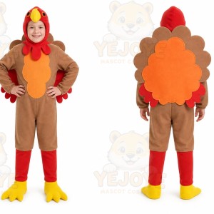 Brown Turkey Mascot Costume for Holiday Events