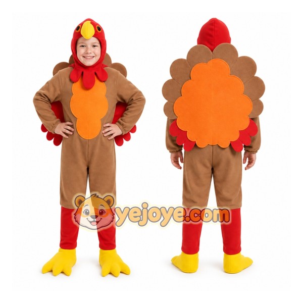 Brown Turkey Mascot Costume for Holiday Events
