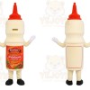 White Sauce Bottle Mascot Costume for Restaurant Promotions