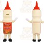 White Sauce Bottle Mascot Costume for Restaurant Promotions