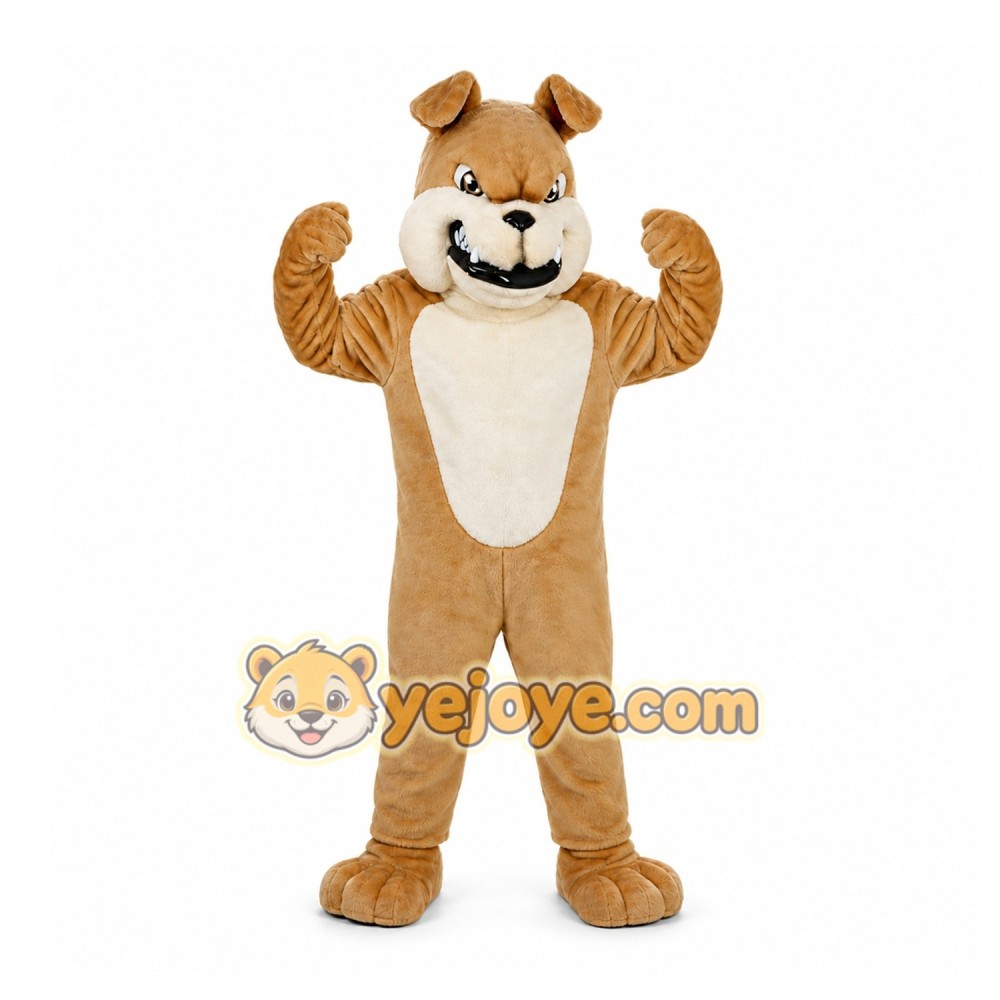 Brown Bulldog Mascot Costume for Sports Events Brown Bulldog Mascot Costume for Sports Events