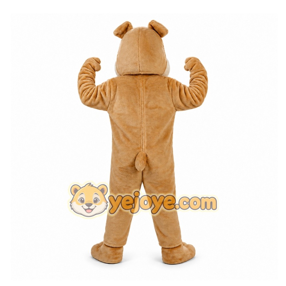 Brown Bulldog Mascot Costume for Sports Events Brown Bulldog Mascot Costume for Sports Events