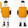 Orange Baseball Player Mascot Costume for Sports Events