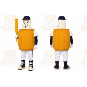Orange Baseball Player Mascot Costume for Sports Events