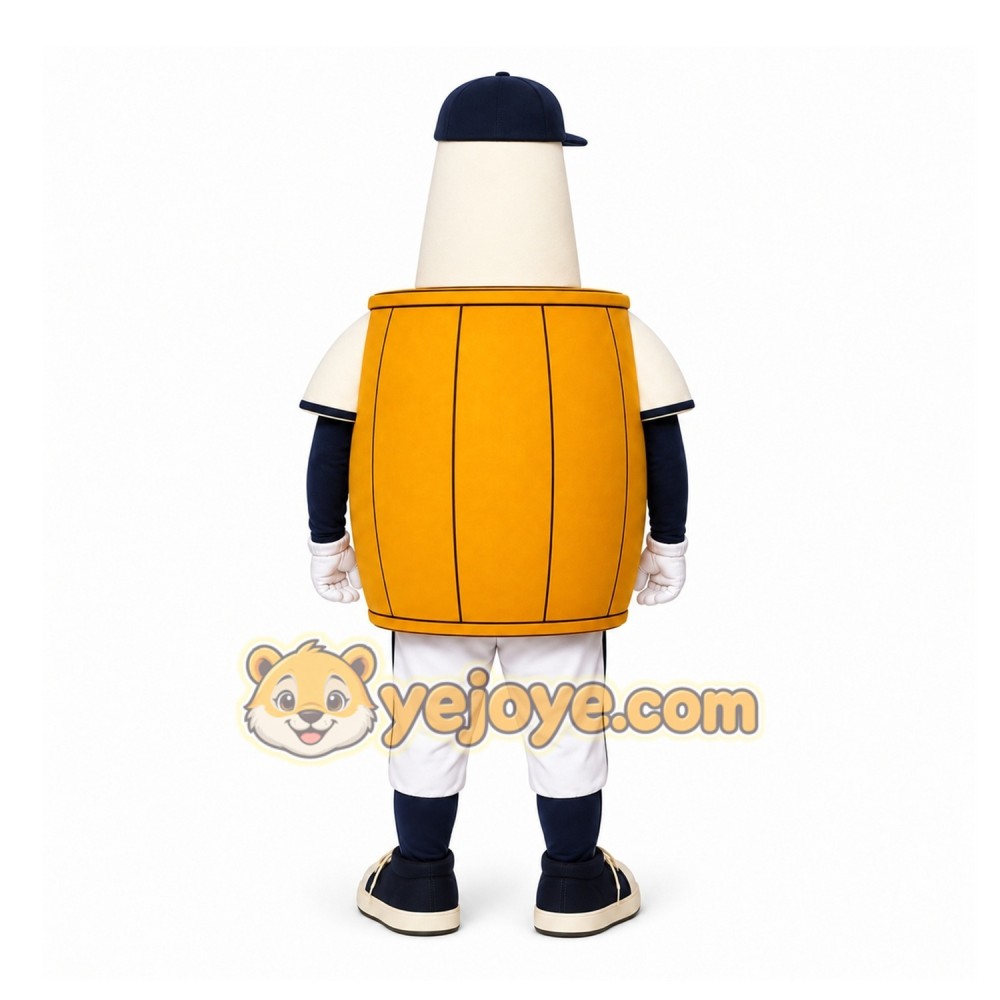 Orange Baseball Player Mascot Costume for Sports Events