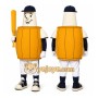 Orange Baseball Player Mascot Costume for Sports Events