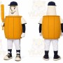 Orange Baseball Player Mascot Costume for Sports Events