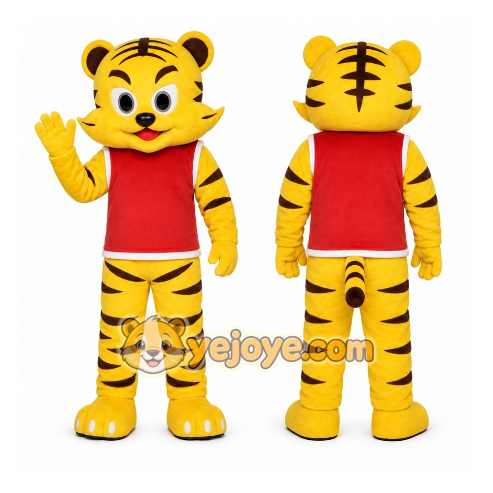 Yellow Tiger Mascot Costume for Sports Events Yellow Tiger Mascot Costume for Sports Events