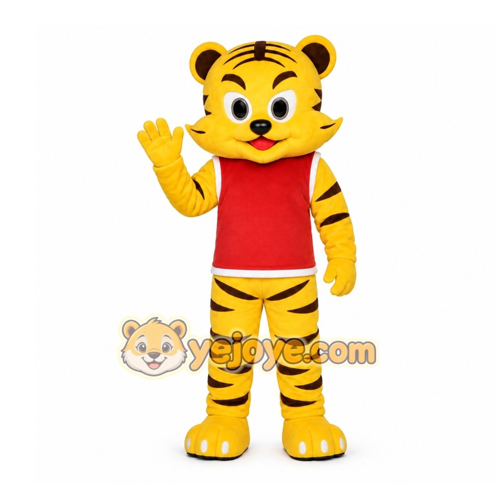 Yellow Tiger Mascot Costume for Sports Events Yellow Tiger Mascot Costume for Sports Events