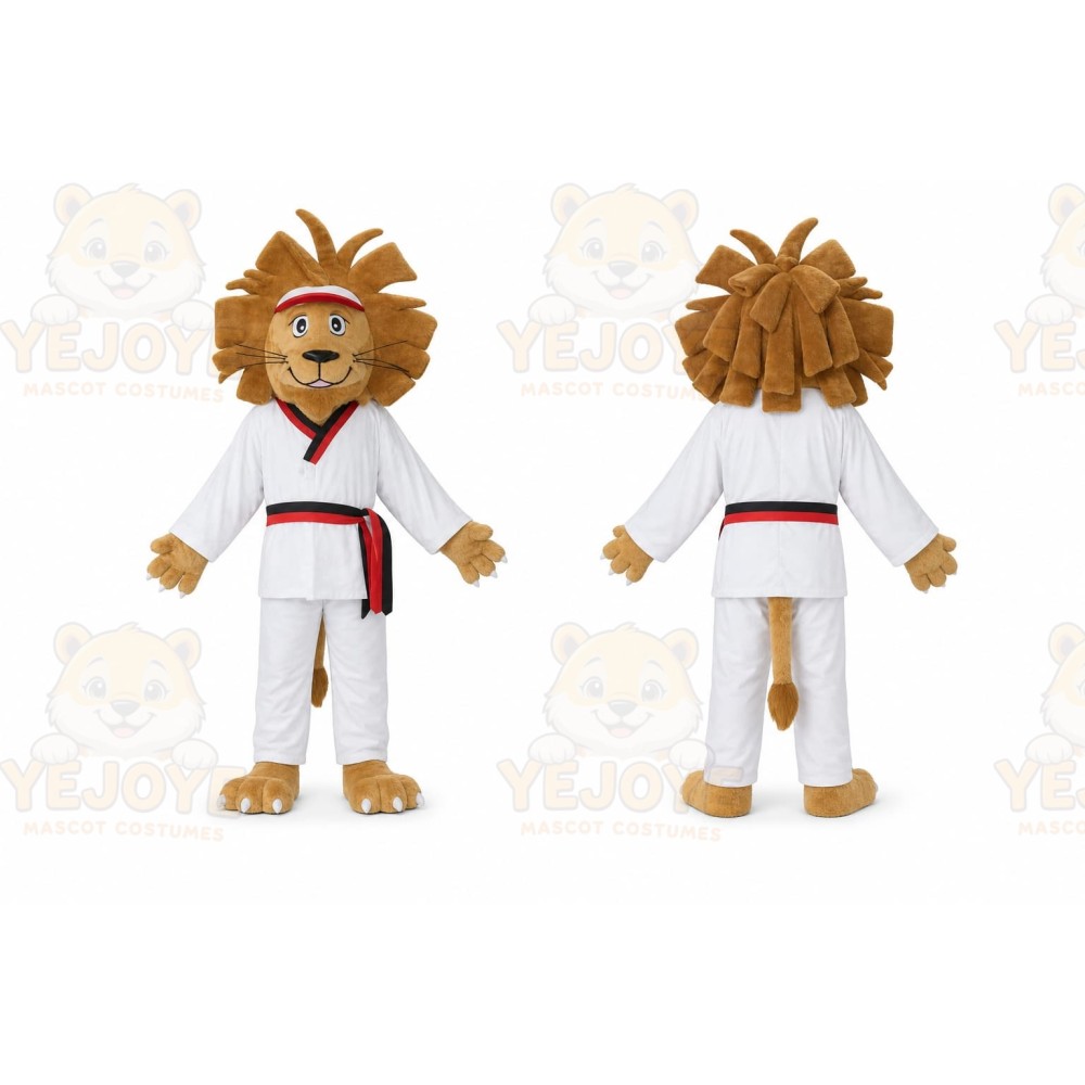 Brown Lion Mascot Costume for School Events