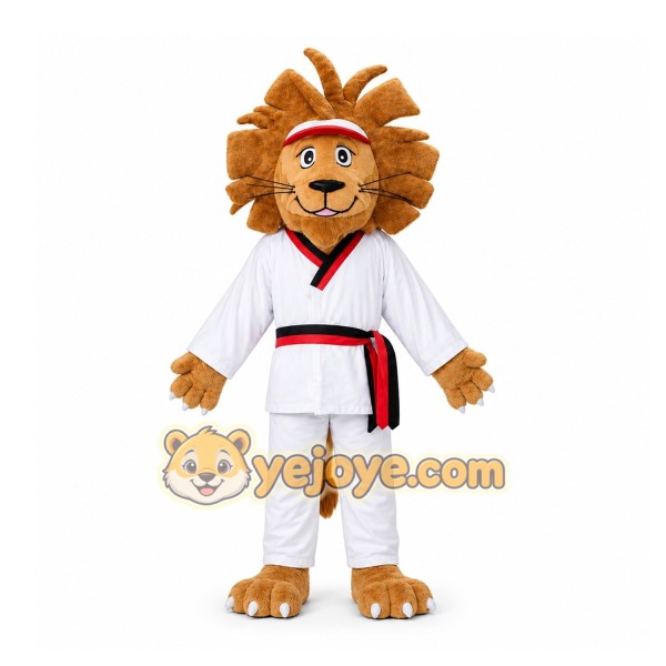 Brown Lion Mascot Costume for School Events
