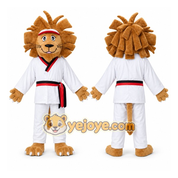 Brown Lion Mascot Costume for School Events