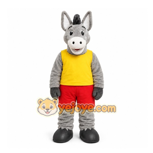 Gray Donkey Mascot Costume for Events and Promotions
