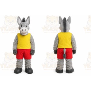 Gray Donkey Mascot Costume for Events and Promotions