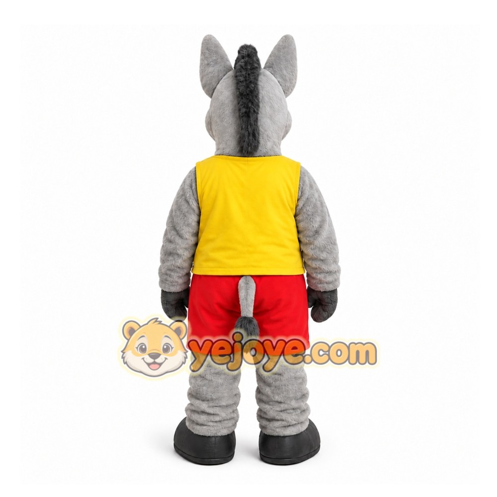 Gray Donkey Mascot Costume for Events and Promotions Gray Donkey Mascot Costume for Events and Promotions