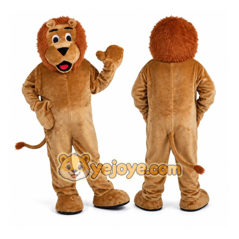 Brown Lion Mascot Costume for School Events Brown Lion Mascot Costume for School Events