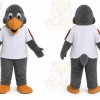 Gray Bird Mascot Costume for Sports Events