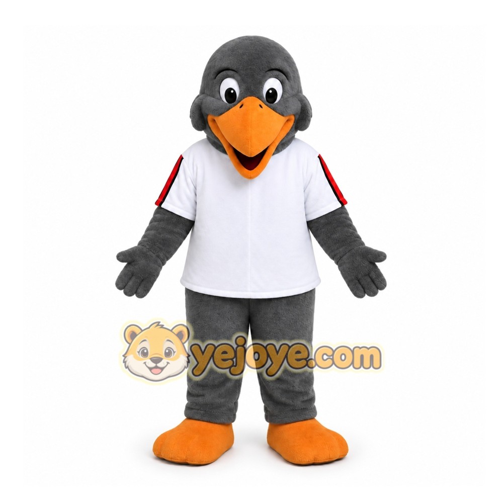 Gray Bird Mascot Costume for Sports Events Gray Bird Mascot Costume for Sports Events