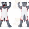 Gray Wolf Mascot Costume for Sports Events