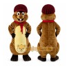 Brown Groundhog Mascot Costume for Holiday Events Brown Groundhog Mascot Costume for Holiday Events