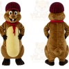 Brown Groundhog Mascot Costume for Holiday Events