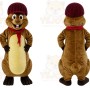 Brown Groundhog Mascot Costume for Holiday Events