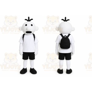 White Cartoon Boy Mascot Costume for Children's Events