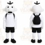 White Cartoon Boy Mascot Costume for Children's Events